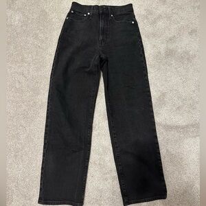 Madewell black denim wide leg jeans size 25